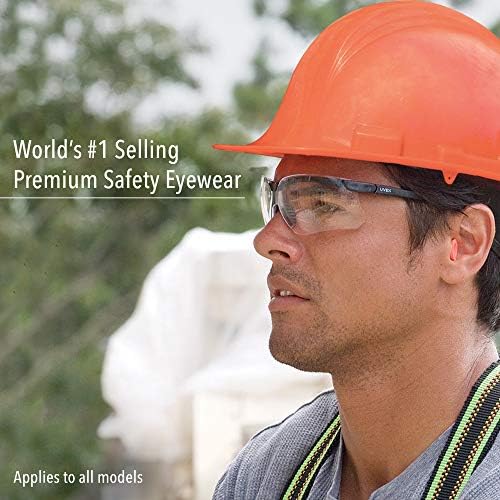Honeywell Uvex by Genesis Safety Glasses with Uvextreme Anti-Fog Coating, Black Frame