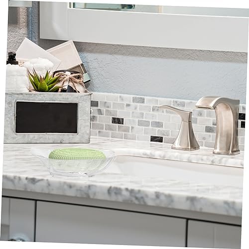 Shell Soap Dish Sea Shells Vanity Tray Bathroom Soap Dishes Clear Soap Case Dishwashing Liquid Vanity Dish Tray Clear Bathroom Sponge Holder Bar Plastic Sink Imitation Ceramic