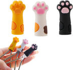 3 Pcs Silicone Cuticle Trimmer Nippers Tweezers Scissors Cover Protector 3 Colors Cat Paw Protective Sleeve for Nail and Toenails Manicure Tools