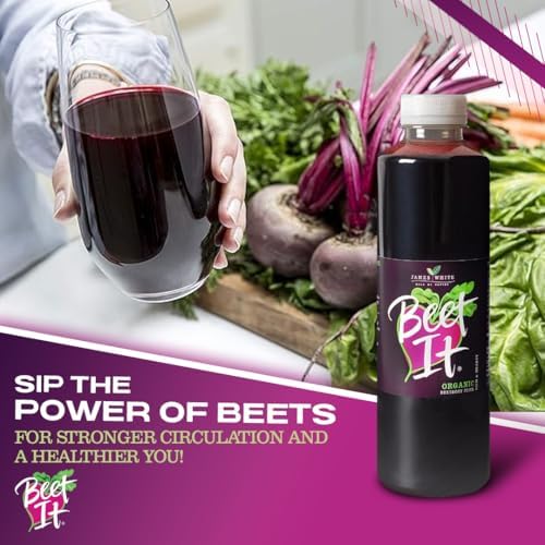 BEET IT Organic Beet Juice, 25.4 Fl.oz (6 Pack) | Non GMO, 100% Natural Organic Juice- Gluten Free, No Added Sugar, Not from Concentrate | Nutrient Packed Vegetable Juice