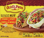Old El Paso Stand 'N Stuff Shells and Tortilla Bowls, Hard & Soft Taco Dinner Kit, 9.4 oz.
