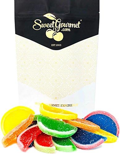 SweetGourmet Assorted Fruit Slices | Candy Fruit Jelly | Vegan, Gluten Free | 13oz (Pack of 2)