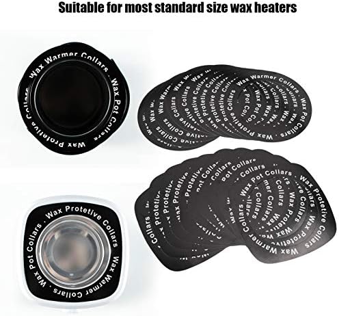 Wax Warmer Collars for Wax Pot, Universal Waxing Protection Rings Wax Pot Liner for Wax Heater Pot Warmer Waxing Machine Esthetician Professional Supplies (50PCS Round + 50PCS Quadrate)