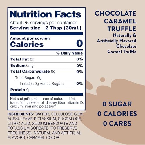 Jordans Skinny Syrups Sugar Free Signature Series 2 Pack - Salted Dark Chocolate Espresso and Chocolate Caramel Truffle - Gluten Free - Keto - Kosher - Made in the USA …