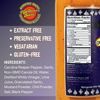 Torchbearer Sauces Garlic Reaper Sauce, 5oz Garlic & Carolina Reaper Hot Sauce, Heat Level 9 - Featured on Hot Ones - All Natural, Extract-Free, Made in USA