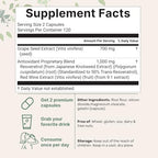Micro Ingredients Grape Seed Extract, 240 Capsules | 3-in-1 Antioxidant Blend with Resveratrol & Red Wine Extracts | Max Strength Polyphenols Supplement | Non-GMO