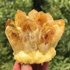 Citrine Quartz Cluster Reiki Healing Irregular Shape & Size Natural Crystal Point Mineral Crystal Specimen Home Decor (300~400g)