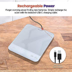 Etekcity Food Kitchen Scale, 22lb Digital Weight Scale Grams and Ounces Rechargeable Waterproof Tool for Weight Loss, Cooking, Baking, Meat, Bread, Large 0.05oz/1g Accuracy