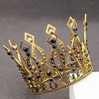 Crown Cake Topper Rhinestone Crystal Handmade Tiara Cake Decoration for Kids Birthday Party Decoration for Shower Birthday Wedding Christmas Princess Theme Party Decorations Photo Prop