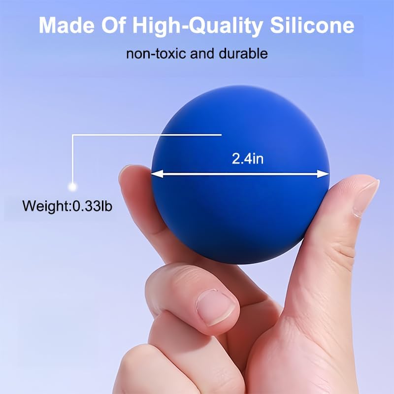 1PCS Massage Lacrosse Balls, Deep Tissue Rolling Ball for Shoulders Neck Back Foot Body, Yoga Ball, Massage Tools Essentials, Blue