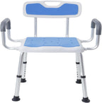 King Mills Plus Size Extra Wide Shower Chair for Elderly and Disabled with Anti-Slip Pads, Plus Size Shower Chair for Seniors, Big & Tall Person. 150kg Weight Capacity.