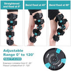 Hinged ROM Knee Brace, Adjustable Post Op Knee Immobilizer with Side Stabilizers, Medical Orthopedic Knee Support for Arthritis, ACL, MCL and PCL Injury