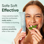 MySmile Fluoride Free Nano Hydroxyapatite Toothpaste for Sensitive Teeth, Strengthens Enamel, Remineralizes & Whitens Teeth, Freshens Breath for Adults, SLS Free, Misty Mint, 4.2 oz