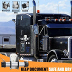 Waterproof Trailer Document Holder Aluminum Tube Trailer Registration Holder for Truck and Utility Trailers with Wires Attached Rubber End Caps, and Spare Caps (2 Pack)