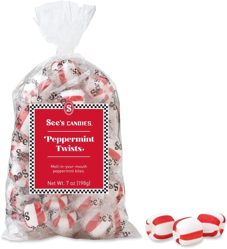 See's Candies 7 oz Peppermint Twists