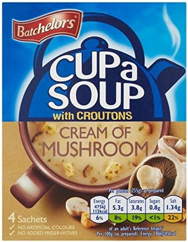 Batchelors Cup A Soup Mushroom 4 x 24g - Pack of 6