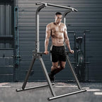 Foldable Pull Up Bar Free Standing Multi-function Power Tower Dip Bar Home Gym Strength Training Equipment 350 LBS Weight Capacity