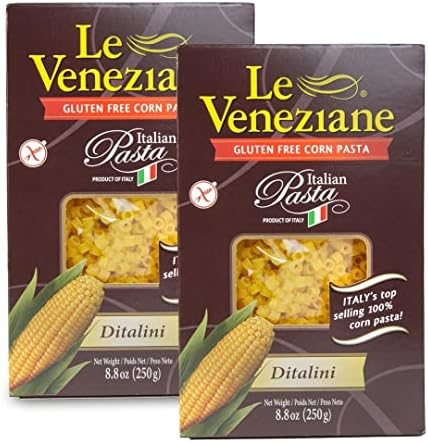 Le Veneziane Gluten Free Ditalini Little Pasta 250g - Pack of 2