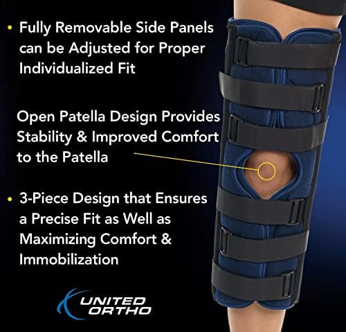 United Ortho 61016 3-Panel Knee Immobilizer, 16" Size