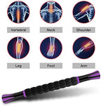 Muscle Roller Massage Roller Stick- Deep Tissue Fascia Blaster for Myofascial Pain Relief, Lymphatic Drainage & Body Sculpting, Handheld Physical Therapy & Recovery Tool (Purple Black-18 inch)