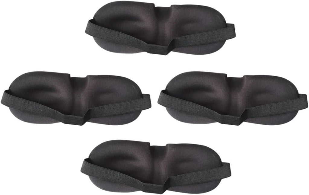Beaupretty 4d Contour Eye Cover 4pcs Set Soft Breathable Light Blocking Sleeping Mask for Travel and Night Use