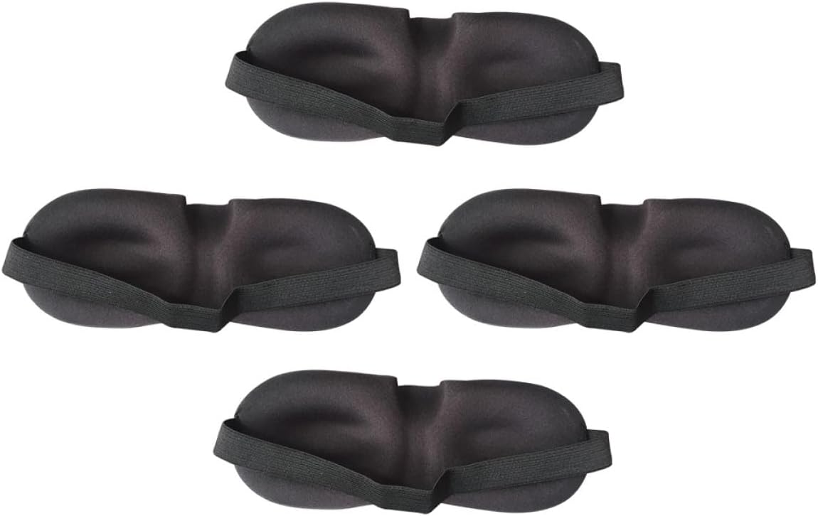 Beaupretty 4d Contour Eye Cover 4pcs Set Soft Breathable Light Blocking Sleeping Mask for Travel and Night Use