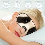 1pc Cute Panda Print Sleep Mask with Adjustable Strap, Soft Comfortable Eye Cover for Travel Napping Office Breaks, Playful Sleep Aid & Gift