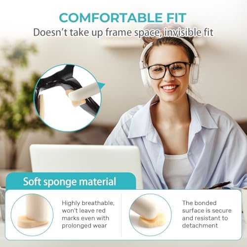 EVA Foam Nose Pads for Glasses,96 Pairs Non Slip Eyeglasses Nose Pads Replacement,Ultra Soft & Hypoallergenic & Lightweight Cushions for Eyeglasses Sunglasses