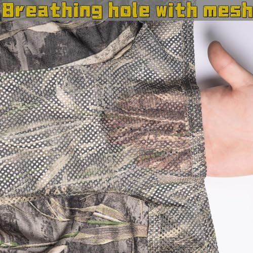 Camo Balaclava Face Mask with Mesh Breathable Holes for Man and Women-Huning Fishing Sking Windproof UV Protection