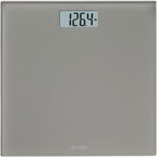 Taylor Digital Scales for Body Weight, 350 LB Capacity Bathroom Scale, 11.0 x 11.0 Inch Durable Glass Platform, Battery Powered, Easy to Read, Gray