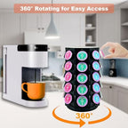 K Cup Coffee Pod Holder Storage Carousel Organizer Stand Compatible with 40 K-Cup Pods(black--01)