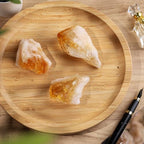 Sportmusies Natural Citrine Cluster Fengshui Reiki Decoration for Home Office, Irregular-Shaped Raw Citrine Crystal Specimen, 2.28-3.66 inches