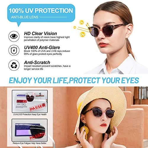OCCI CHIARI Fashion Sunglass Reading Glasses 2.5 Sun Readers Women with Magnification Outdoor UV400(1.0 1.25 1.5 1.75 2.0 2.25 2.5 2.75 3.0 3.5)
