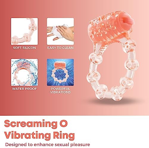 Screaming O Vibrating Ring – Disposable Penis Ring for Couples – Body‑Safe Silicone, Single‑Use Vibrator for Clitoral & Erection Pleasure – Water‑Based Lube Friendly