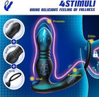 BEISAR Prostate Massager Anal Vibrator Thrusting Vibrating 7 Modes with Cock Ring Anal Plug Anal Sex Toys P Spot Massager Male Sex Toys for Men Dildos Women Couples AI Sync Remote Control Anal Beads
