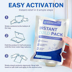 50 Pack - Instant Cold Packs - Instant Ice Packs for Injuries | Disposable Cold Compress Ice Pack for Pain Relief, Swelling, Inflammation, Sprains, Toothache - Cold Pack for Athletes