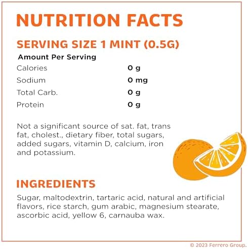 Tic Tac Bulk Orange Refill Bag, On-the-Go Pocket-Sized Mints, Includes Empty Refillable Pack, 17.2 oz