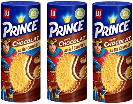 LU - Prince Chocolate Biscuits - 3 packs - 300g per pack - Chocolate chip flavored cookies - With chocolate nuggets - Rich in cereals - Cocoa cream filling sandwiched