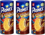 LU - Prince Chocolate Biscuits - 3 packs - 300g per pack - Chocolate chip flavored cookies - With chocolate nuggets - Rich in cereals - Cocoa cream filling sandwiched