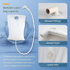 Medical Inflatable Bathtub,Inflatable Bed Bath,Medical PVC Bedside Shower Bathtub Kit,Bed Baths for the Disabled,Bed Tub+Bedside Water Bag+Electric air Pump+Medical Inflatable Shampoo Basin