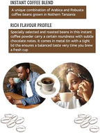 AFRICAFE Organic Instant Coffee Unique - Premium Tanzania coffee - blend of 100% Robusta & Arabica bean - 50g Can