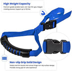 E-cowlboy Auto Cane Grab Handle - Adjustable Standing Aid Safety Portable Vehicle Support Bar With Nylon Grip - Mobility Assist Device (Blue)