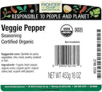 Frontier Co-op Organic Veggie Pepper 1lb