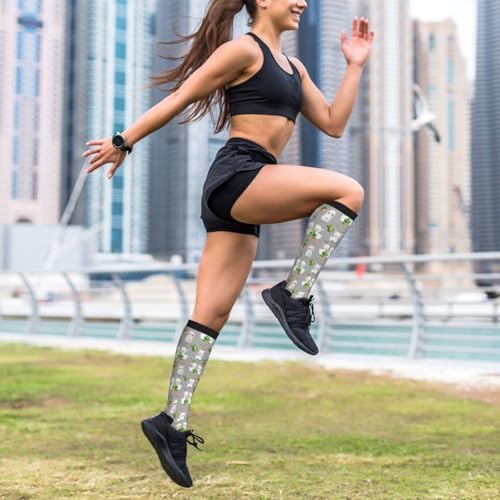 Compression Socks Knee High Circulation Support Socks For Women Men Athletic Running Work Hiking Cycling Travel
