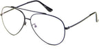 Cyxus Davos French Ma-con Style Aviator Glasses Blue Light Blocking Eyeglasses for Computer UV Protection Anti Eyestrain 8805