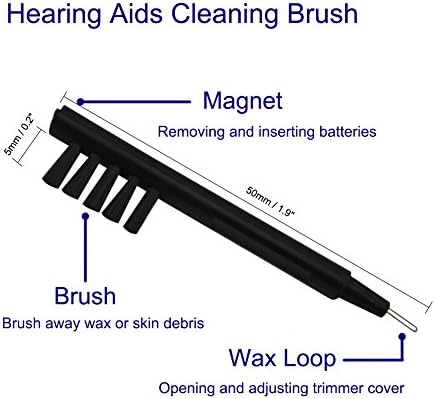 Rehear Hearing Amplifier Cleaning Brush with Wax Loop and Magnet (pack of 6) XC…