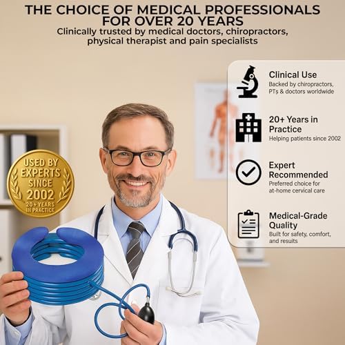 Dr. Bob's Portable Neck Traction - Medium Cervical Distraction Device Neck Pain Relief, Headache Relief Medical Grade Materials The Doctors Choice for over 20 years