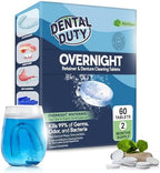 60 units Overnight Retainer & Denture Cleaning Tablets- Extra Strength, Best Cleaner Removes Bad Odor, Plaque, Stains from Retainers, Night Guards, Mouth Guard, & Dental Appliances.