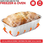 Stock Your Home Aluminum Pans Mini Loaf Pans (50 Pack) 1 Lb Aluminum Foil Tin Pans, Small Loaf Pans – 1 Pound Disposable Baking Pans Perfect for Baking Cakes, Bread Loaves - 6 x 3.5 x 2