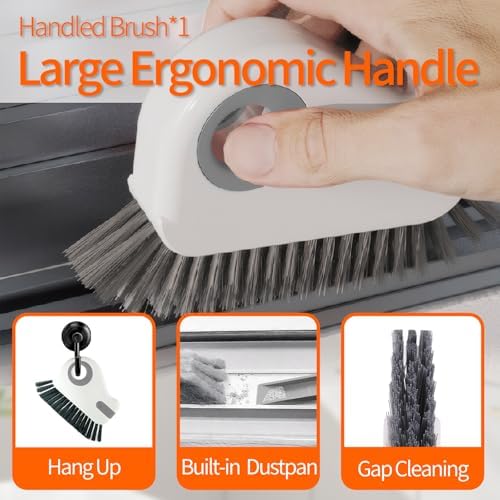 13Pcs Crevice Cleaning Brush Set, Window Groove Cleaning Brush Kit Hard Bristle for Sliding Door, Sill, Tile Lines, Shutter, Corner, Grout, Sink